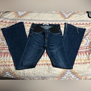 KanCan Dark Blue Maternity Flare & Wide Leg Jeans